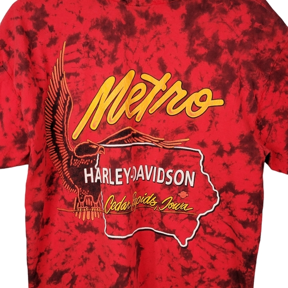 Harley-Davidson Vintage 90's USA Single Stitched Tie Dye "Live to Ride" Men's L - Picture 6 of 10